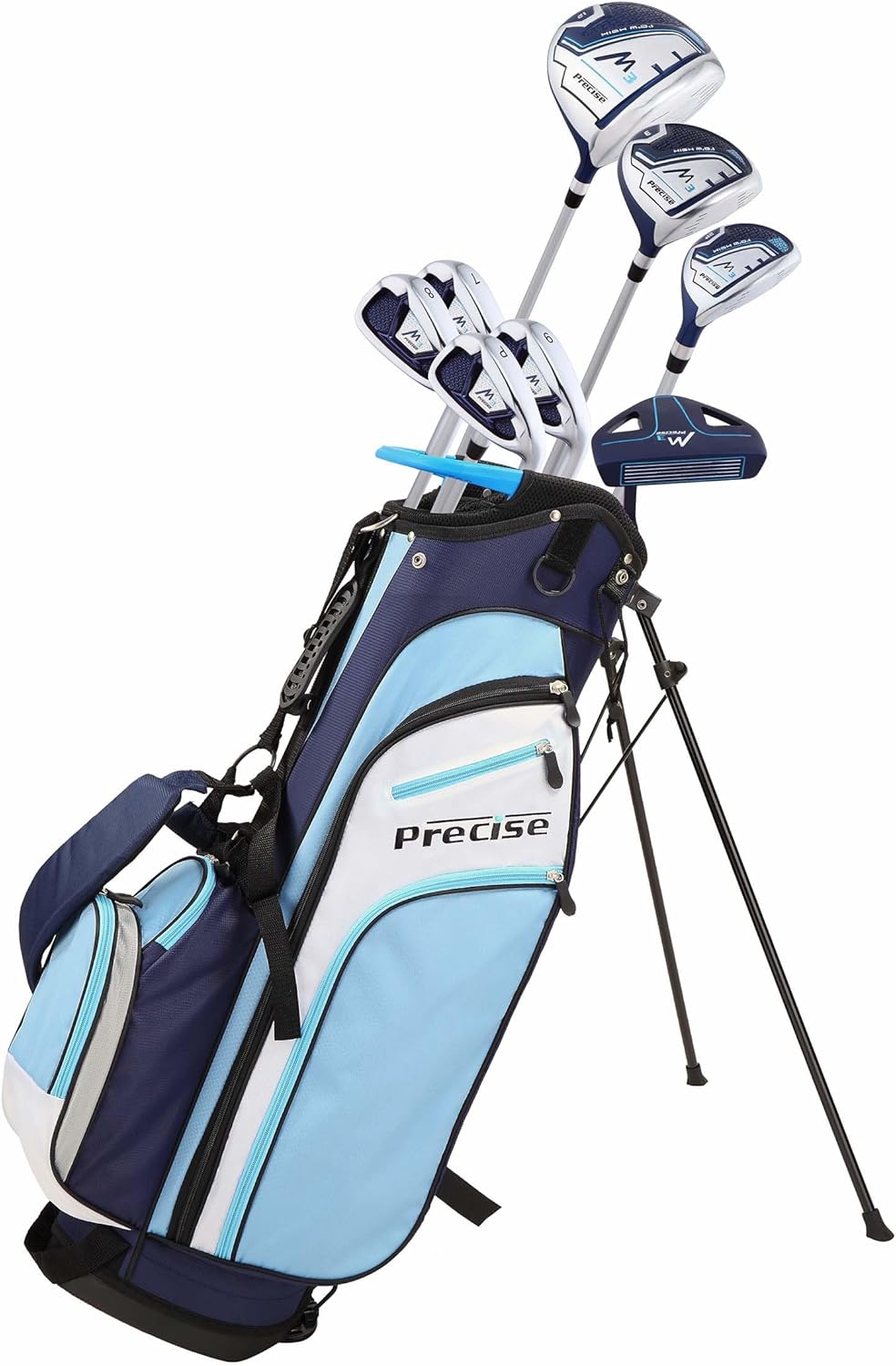 PRECISE M3 LADIES 14 PIECE GOLF CLUB SET, AVAILABLE IN PURPLE & BLUE,