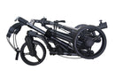 QWIK FOLD SWIVEL 3-WHEEL GOLF PUSH CART W/ UMBRELLA HOLDER (AVAILABLE IN FOUR COLORS)