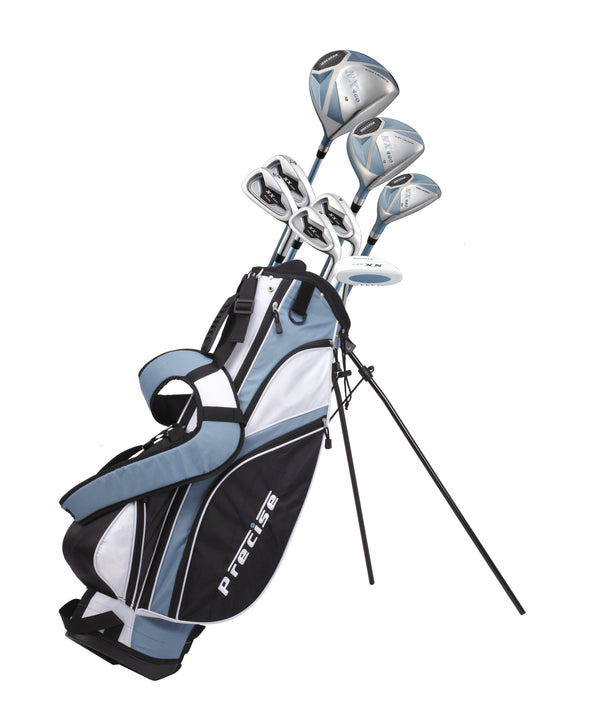 PRECISE NX460 LADIES RIGHT HAND 13 PIECE GOLF CLUB SET FOR BEGINNERS - AVAILABLE IN REGULAR & PETITE SIZE
