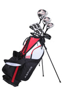ASPIRE XD1 MEN’S 14 PIECE GOLF CLUB SET, AVAILABLE IN RIGHT OR LEFT HAND, BLUE OR RED MODLES, REGULAR OR TALL SIZE