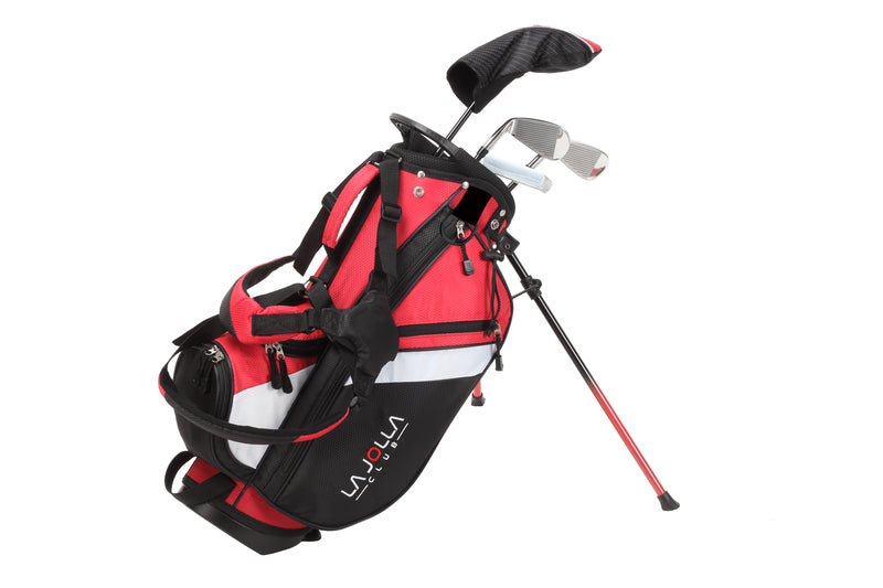 La Jolla Club Junior Golf Set – Lightweight Alloy Driver, Stainless Steel Irons & Zinc Putter | Includes Dual-Strap Stand Bag
