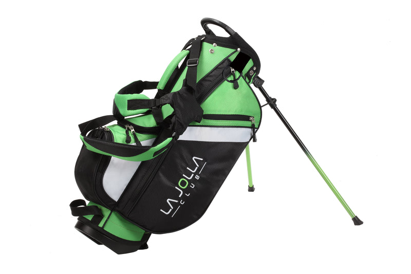 La Jolla Club Junior Golf Set – Lightweight Alloy Driver, Stainless Steel Irons & Zinc Putter | Includes Dual-Strap Stand Bag