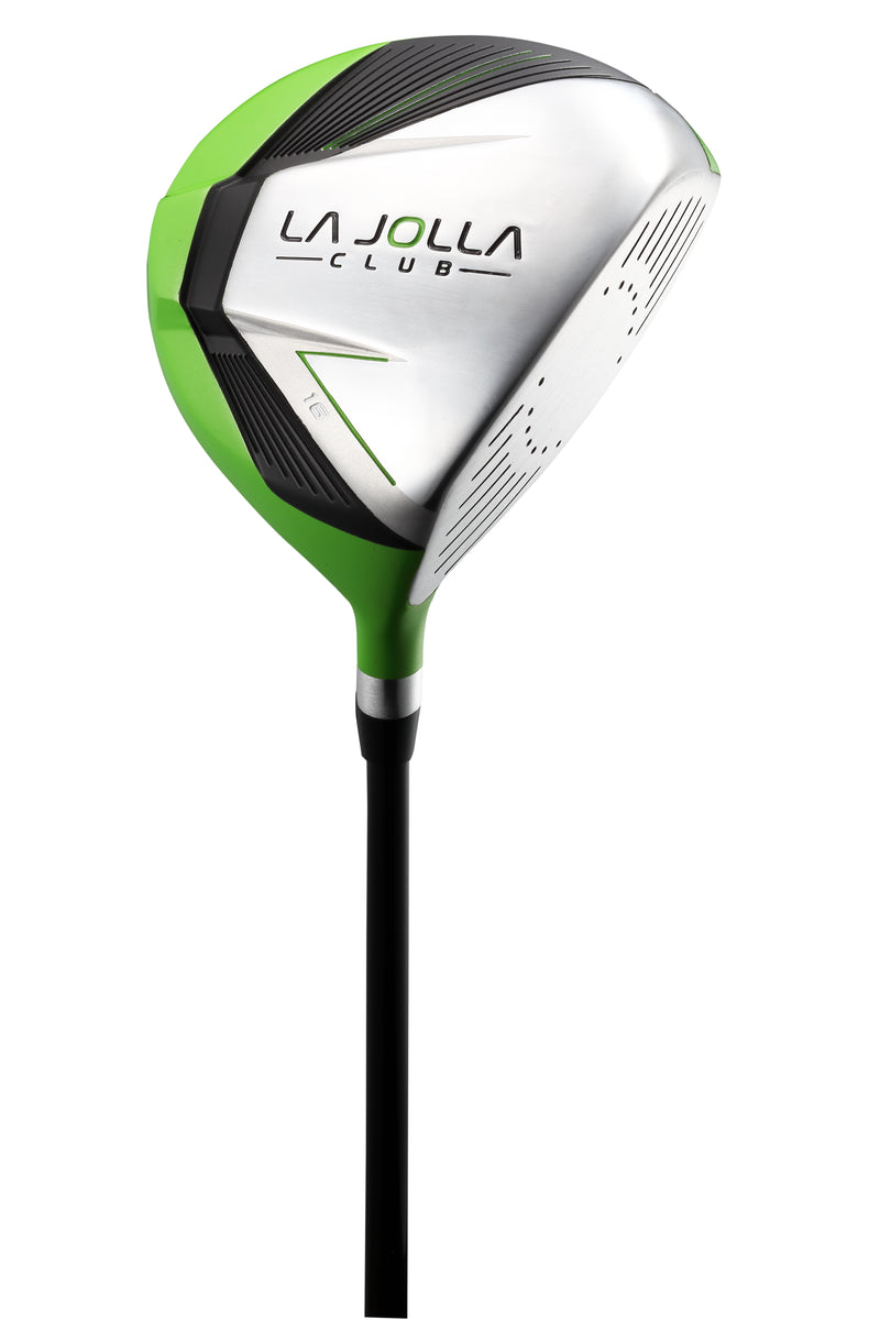 La Jolla Club Junior Golf Set – Lightweight Alloy Driver, Stainless Steel Irons & Zinc Putter | Includes Dual-Strap Stand Bag