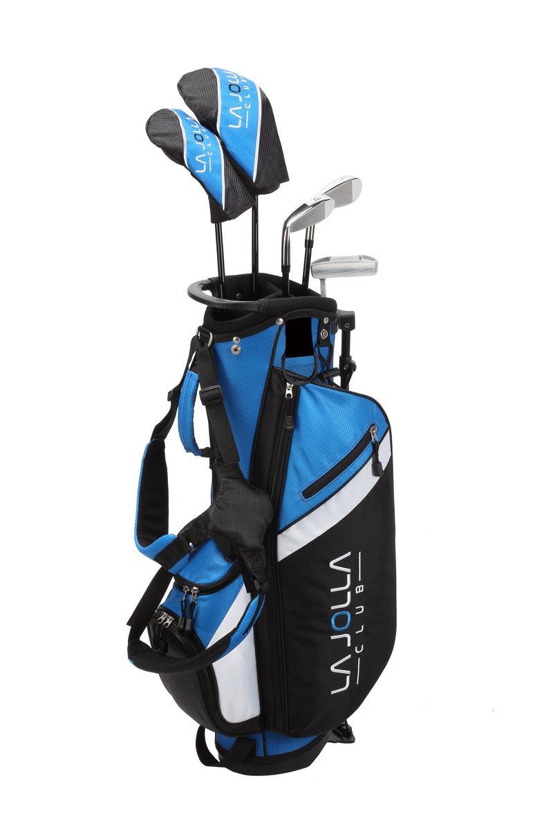 La Jolla Club Junior Golf Set – Lightweight Alloy Driver, Stainless Steel Irons & Zinc Putter | Includes Dual-Strap Stand Bag