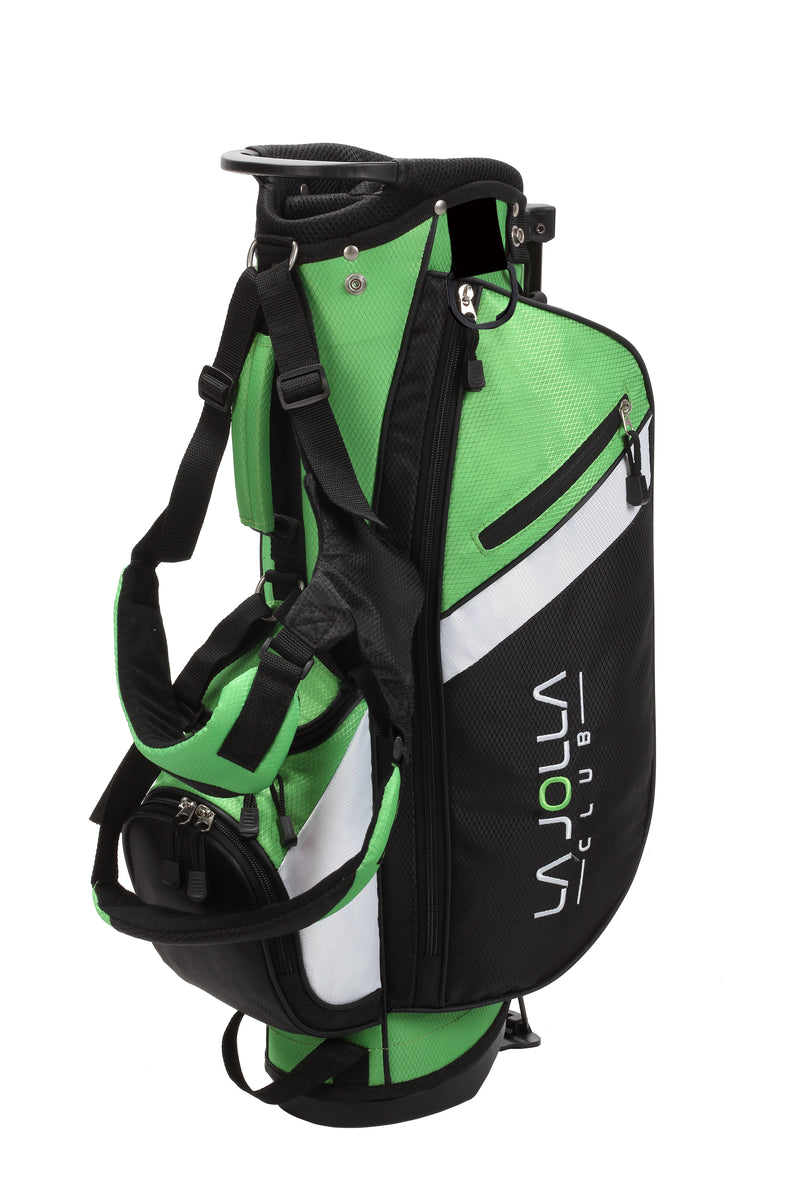 La Jolla Club Junior Golf Set – Lightweight Alloy Driver, Stainless Steel Irons & Zinc Putter | Includes Dual-Strap Stand Bag