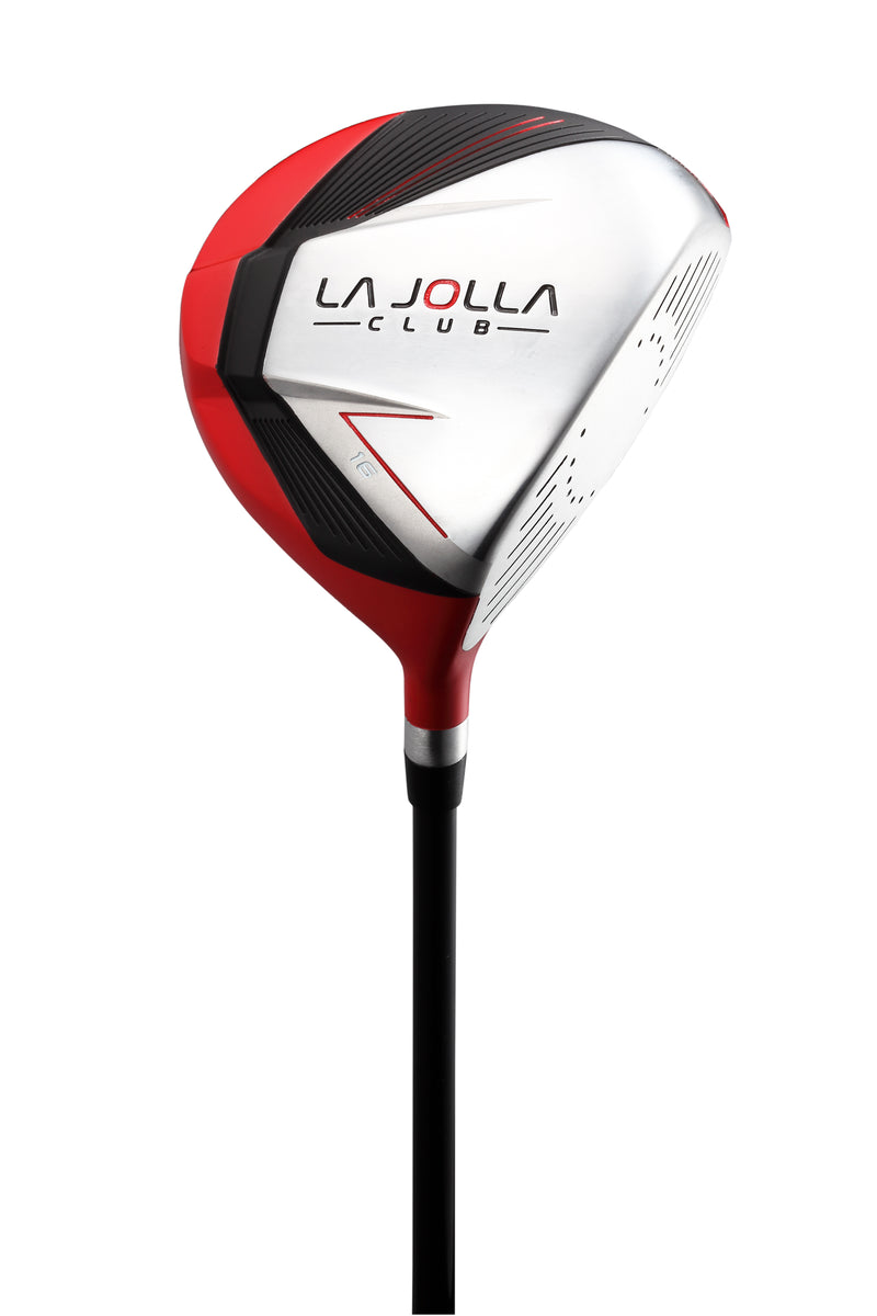 La Jolla Club Junior Golf Set – Lightweight Alloy Driver, Stainless Steel Irons & Zinc Putter | Includes Dual-Strap Stand Bag