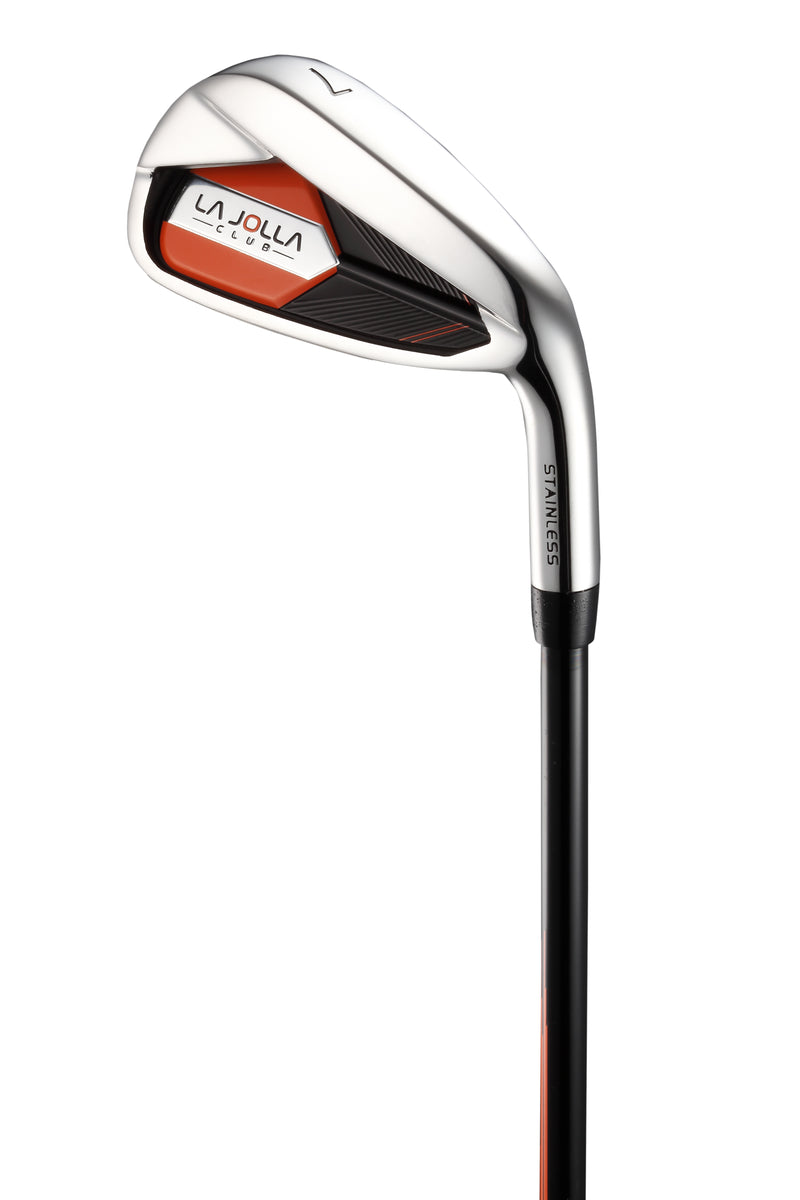 La Jolla Club Junior Golf Set – Lightweight Alloy Driver, Stainless Steel Irons & Zinc Putter | Includes Dual-Strap Stand Bag