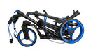 QWIK FOLD SWIVEL 3-WHEEL GOLF PUSH CART W/ UMBRELLA HOLDER (AVAILABLE IN FOUR COLORS)