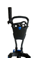 QWIK FOLD SWIVEL 3-WHEEL GOLF PUSH CART W/ UMBRELLA HOLDER (AVAILABLE IN FOUR COLORS)