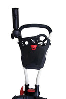 QWIK FOLD SWIVEL 3-WHEEL GOLF PUSH CART W/ UMBRELLA HOLDER (AVAILABLE IN FOUR COLORS)