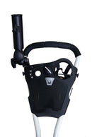 QWIK FOLD SWIVEL 3-WHEEL GOLF PUSH CART W/ UMBRELLA HOLDER (AVAILABLE IN FOUR COLORS)