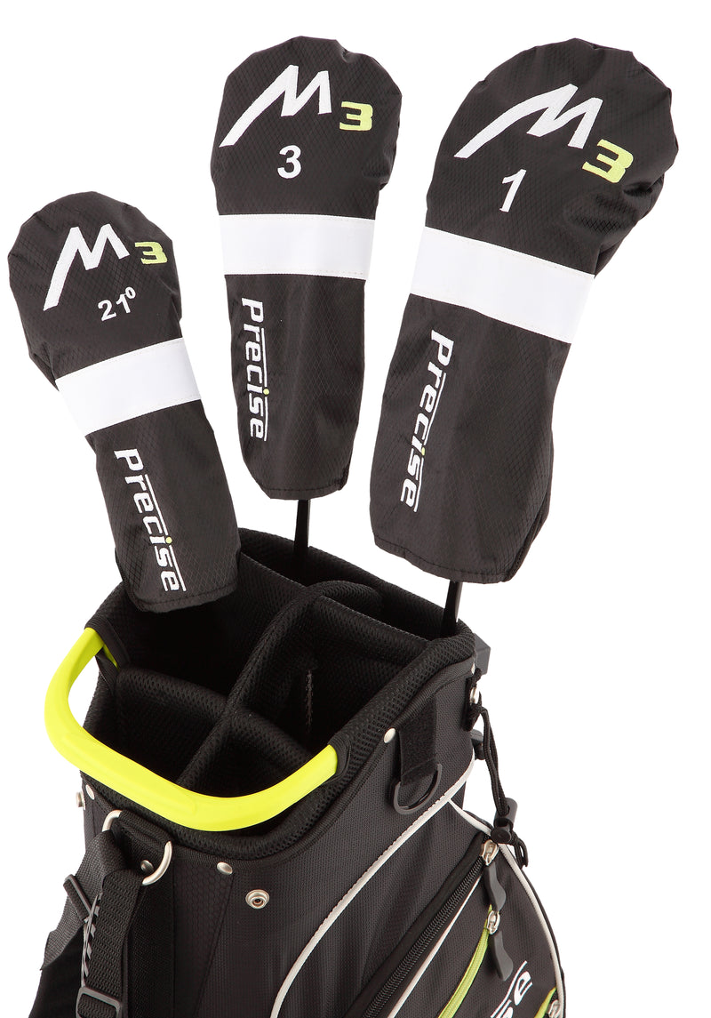 PRECISE M3 MEN'S 14 PIECE RIGHT HAND GOLF CLUB SET, AVAILABLE IN GREEN